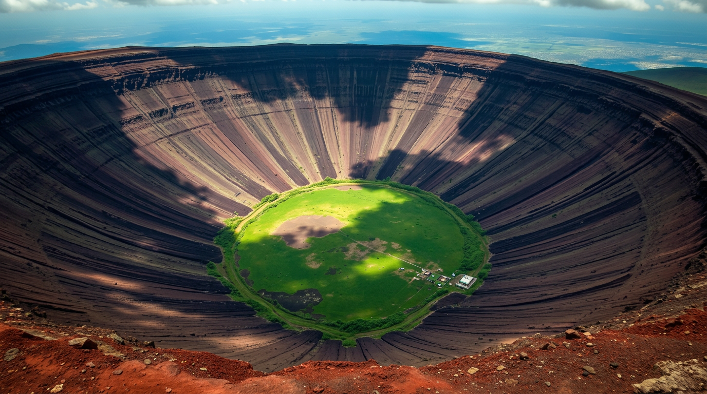 Aerial view of Ngorongoro Crater, Tanzania — UNESCO World Heritage Site